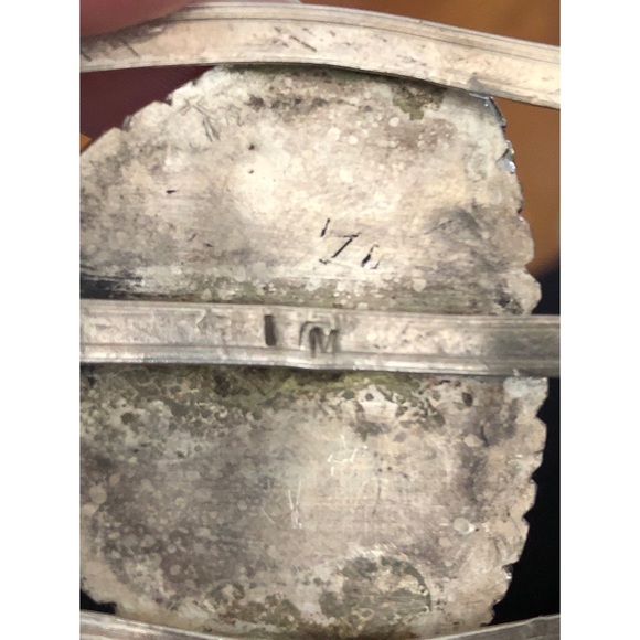 Vintage Native American Turquoise & Sterling Silver Tri-Shank Cuff Bracelet - Picture 11 of 14